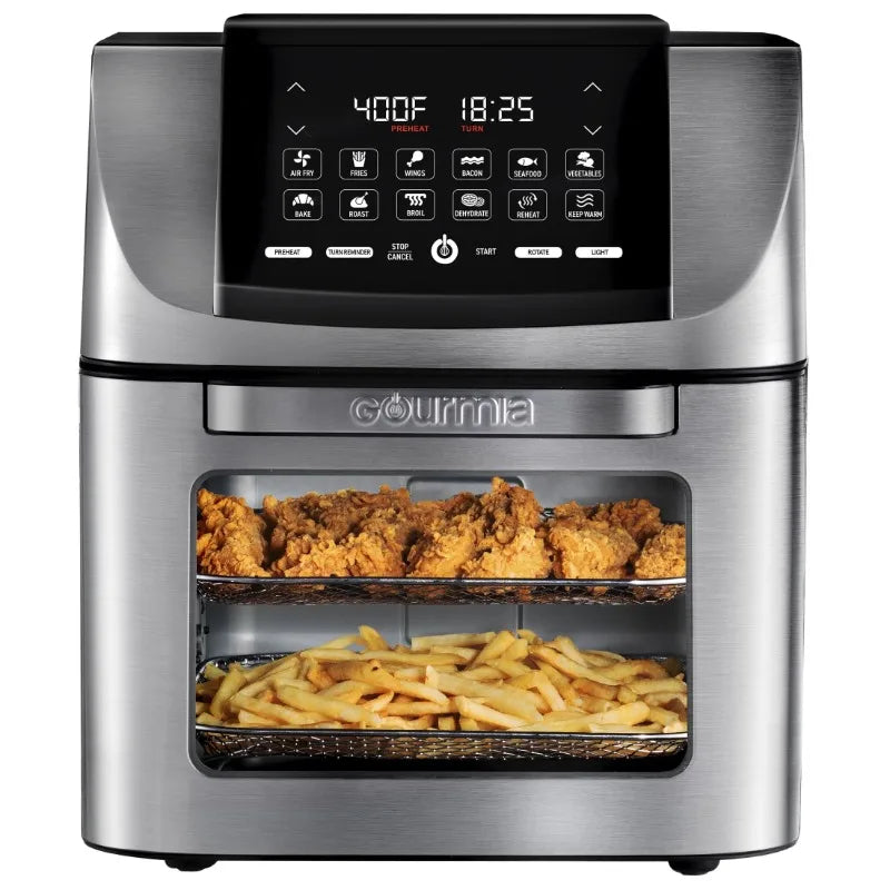 Gourmia 14QT Digital Air Fryer Oven: 12-in-1 Multi-Cooker