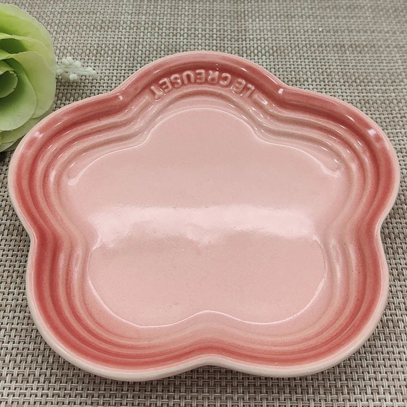Charming Blossom Ceramic Dish - 5.5 Inch Flower Plate