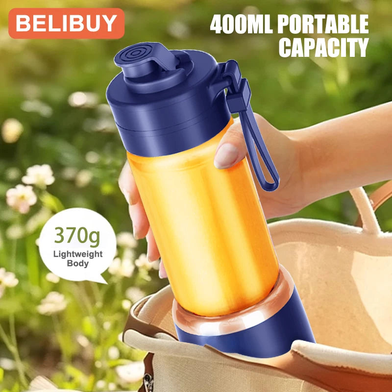 Portable Smoothie Blender: 600ML USB Rechargeable Juice Maker