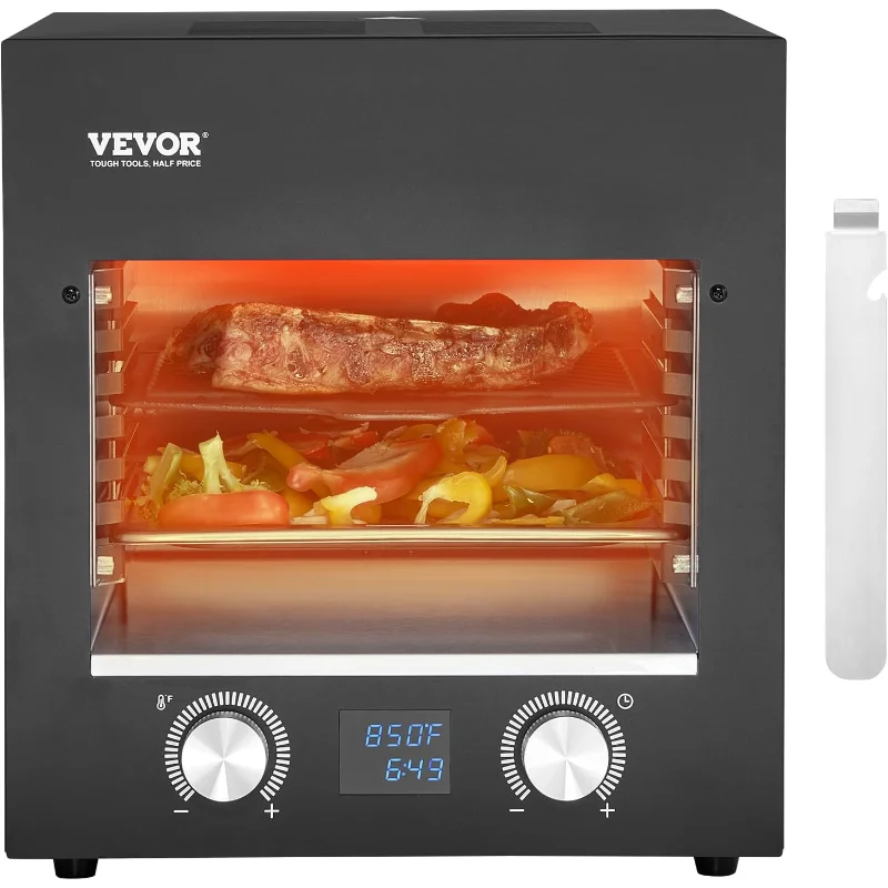 VEVOR 1450°F Professional Infrared Steak Grill | 1800W Electric Countertop Broiler for Perfect Searing