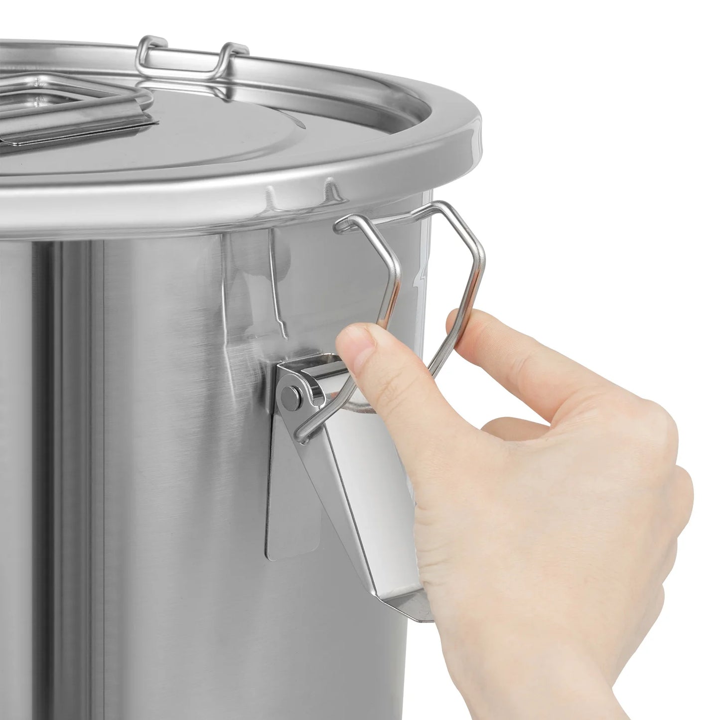 12L Stainless Steel Food Storage Container - Airtight & Durable Kitchen Canister