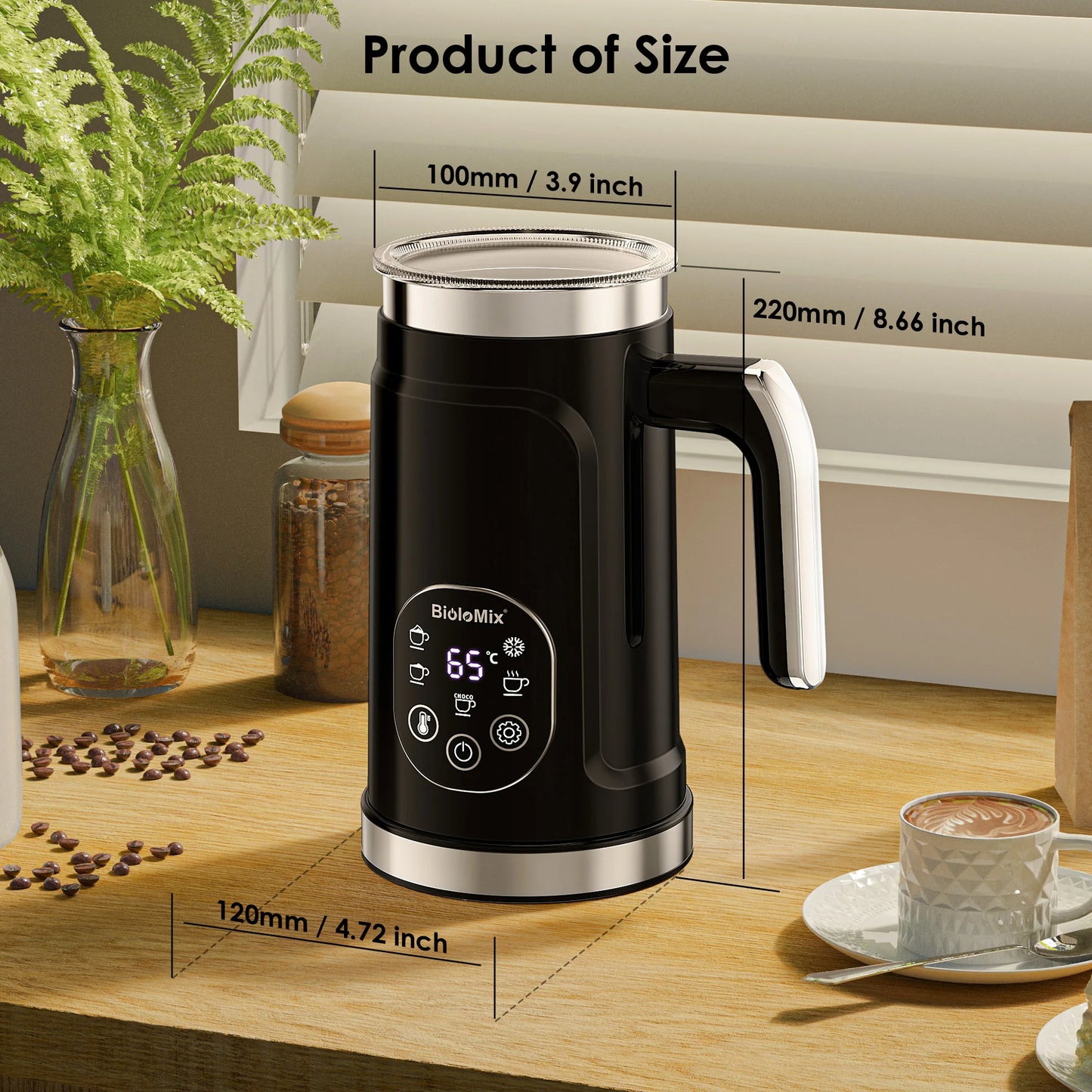 5-in-1 Milk Frother: Create Perfect Lattes at Home