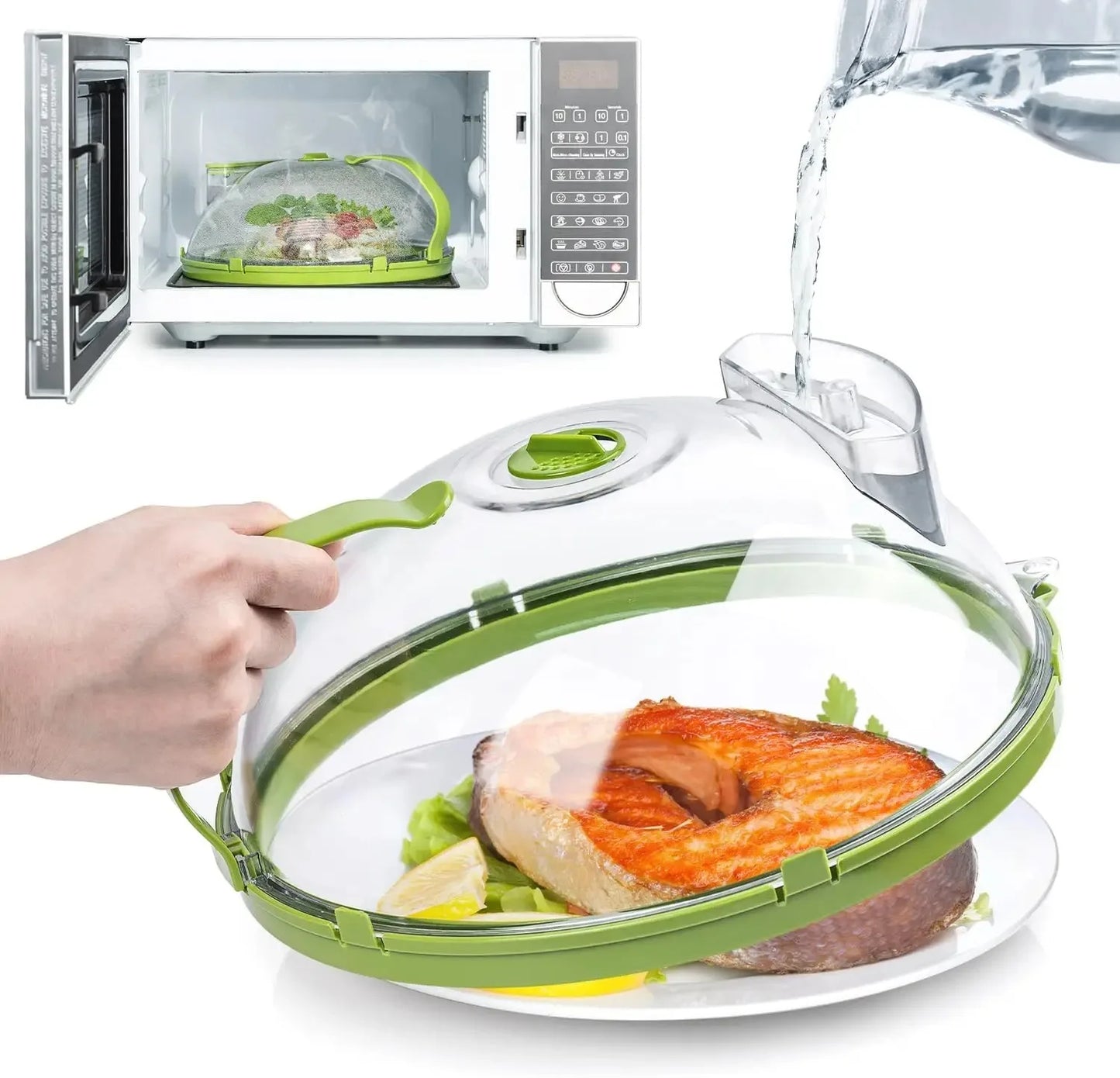 Microwave Food Cover with Handle: Steam & Keep Food Fresh!