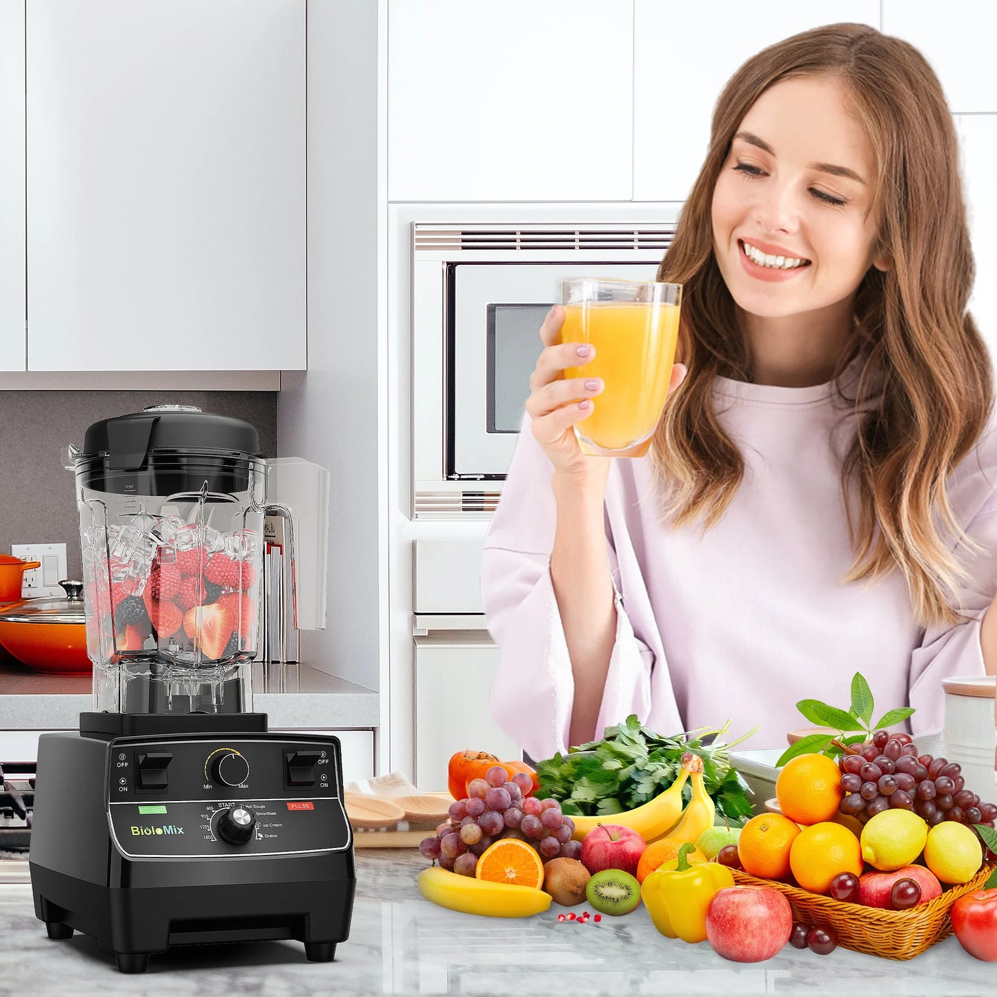 BioloMix 2200W Commercial Blender: Powerful & Versatile Kitchen Appliance