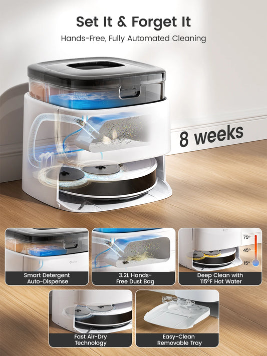 Lefant M2 Pro Self-Emptying Robot Vacuum & Mop (6000Pa Suction)