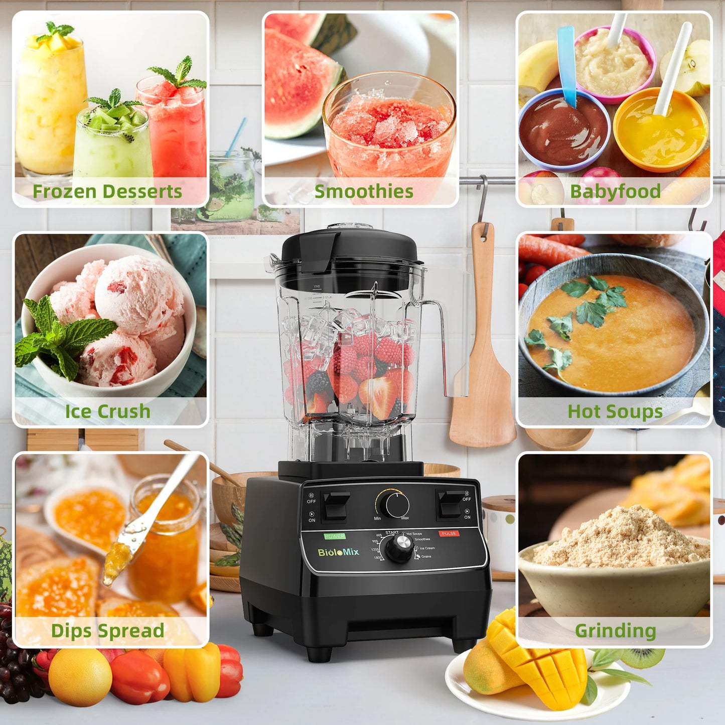 BioloMix 2200W Commercial Blender: Powerful & Versatile Kitchen Appliance