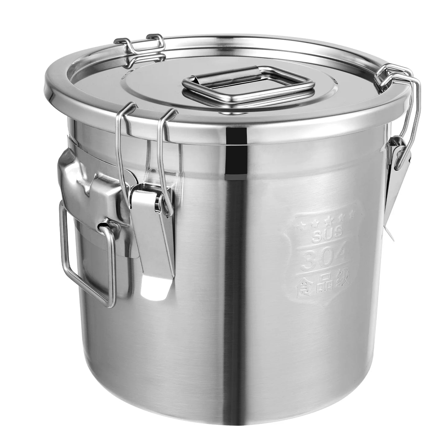 12L Stainless Steel Food Storage Container - Airtight & Durable Kitchen Canister