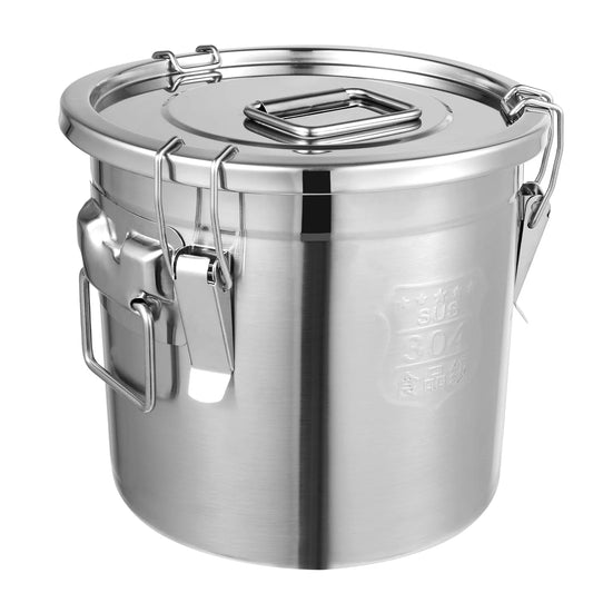 12L Stainless Steel Food Storage Container - Airtight & Durable Kitchen Canister