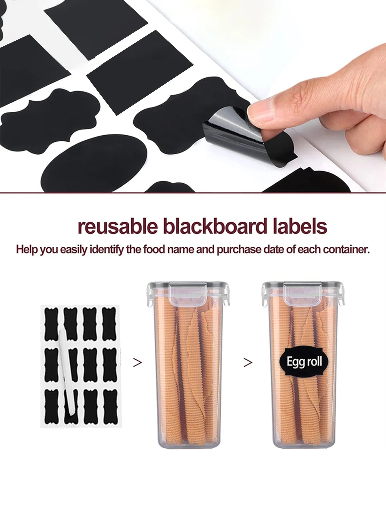 15-Piece Stackable Food Storage Container Set with Labels