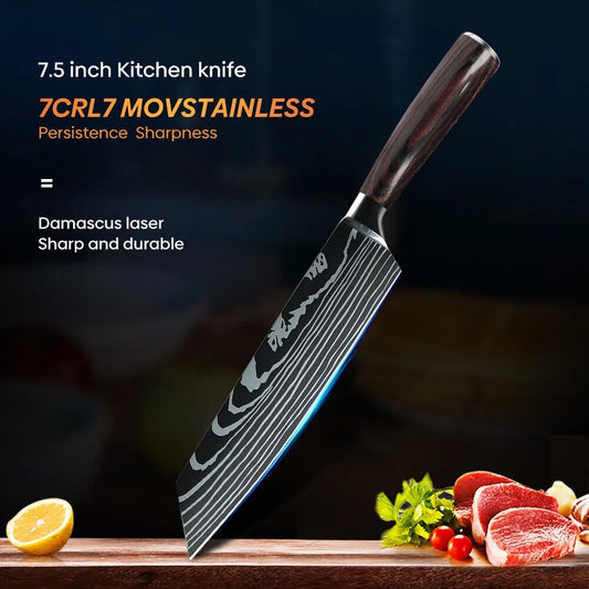 8-Inch Japanese Kiritsuke Knife: Precision Cutting for Every Dish