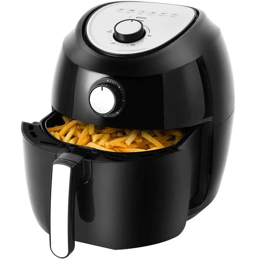 5.8Qt XL Air Fryer: 1700W, Dual Knob, 6 Presets, Recipe Book