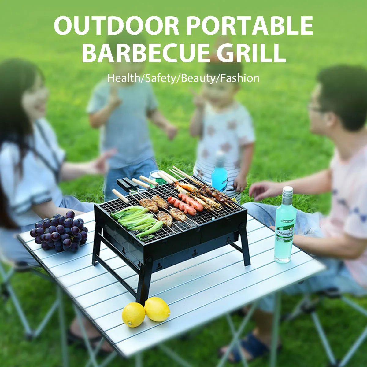 Portable Charcoal Grill: Compact BBQ for Camping & Picnics