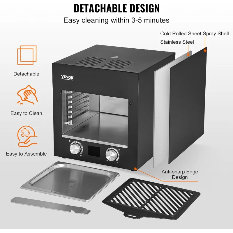 VEVOR 1450°F Professional Infrared Steak Grill | 1800W Electric Countertop Broiler for Perfect Searing