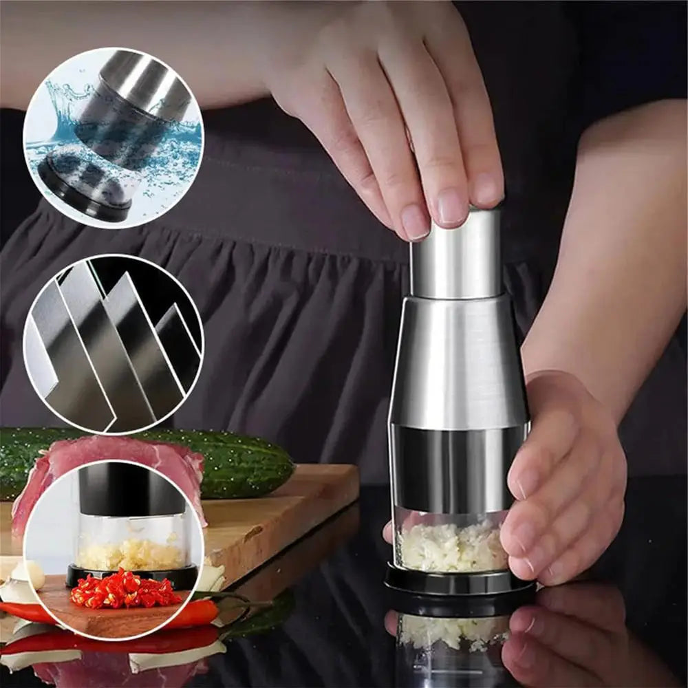 Effortless Garlic Chopper: Instant Mincing, No Tears!