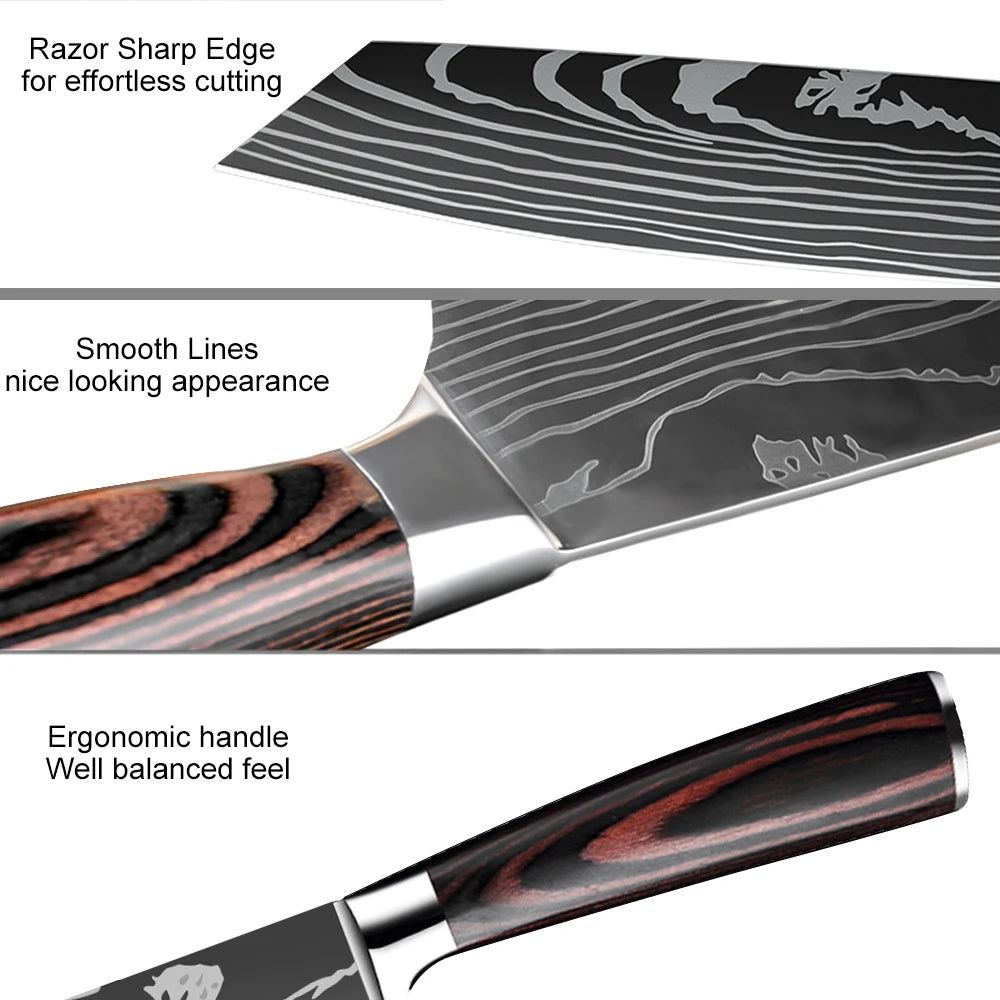 8-Inch Japanese Kiritsuke Knife: Precision Cutting for Every Dish