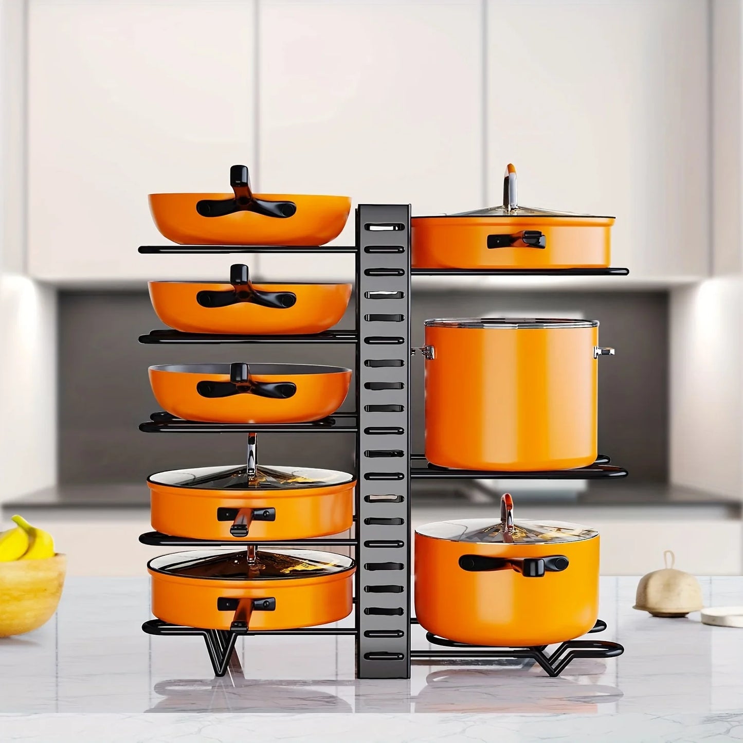 Kitchen Savior: 2-Pack Adjustable Pot & Lid Organizer