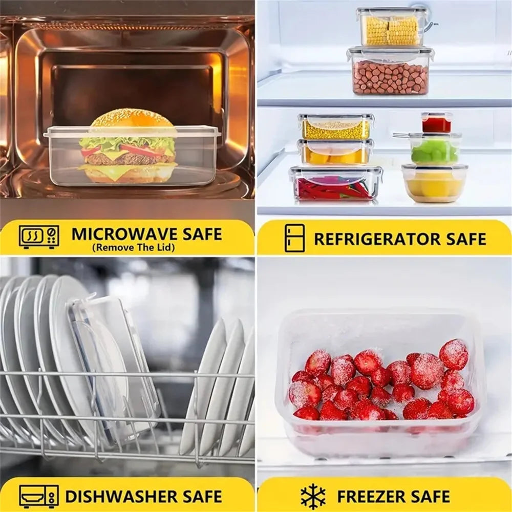24-Piece Food Storage Container Set - Microwave, Freezer & Dishwasher Safe