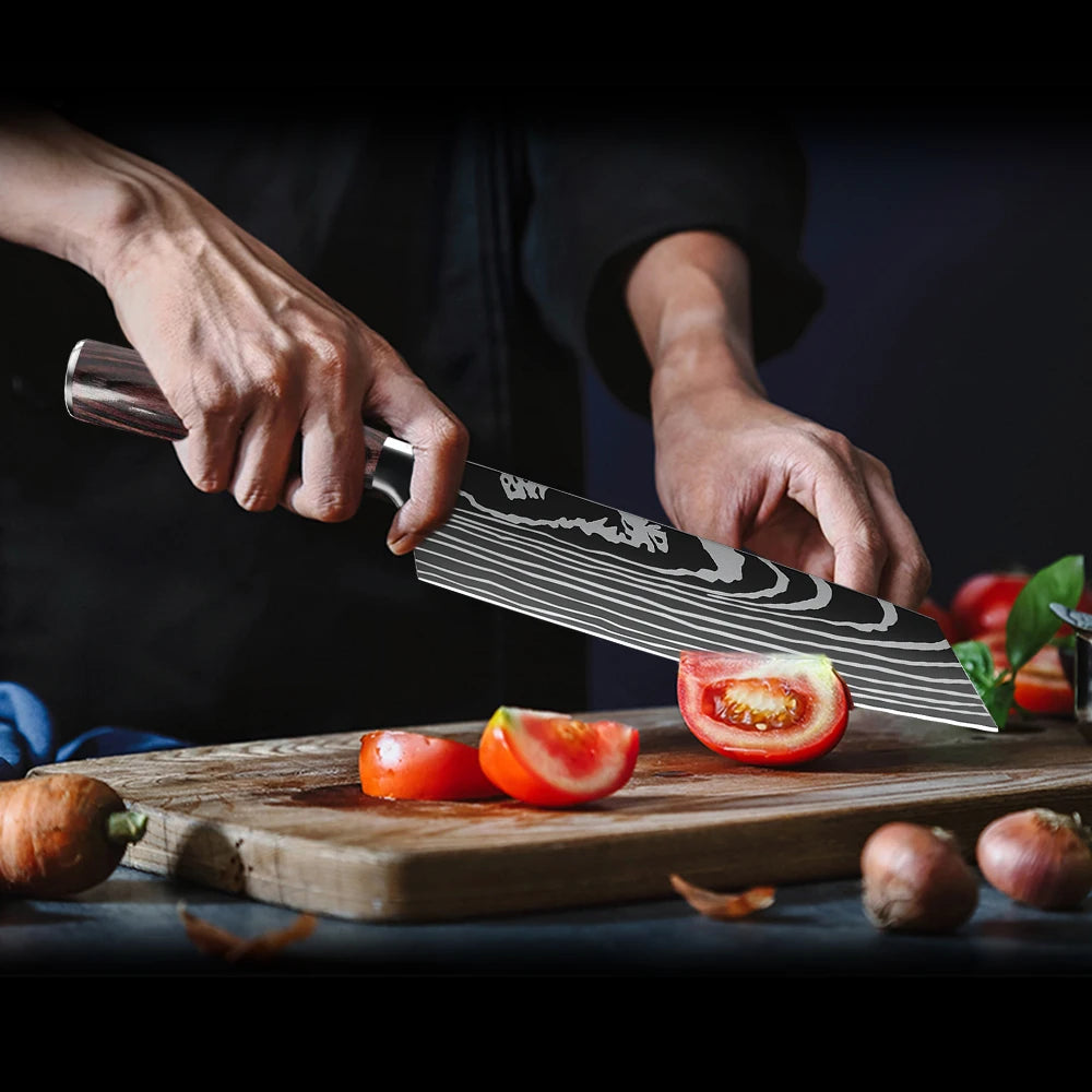 8-Inch Japanese Kiritsuke Knife: Precision Cutting for Every Dish