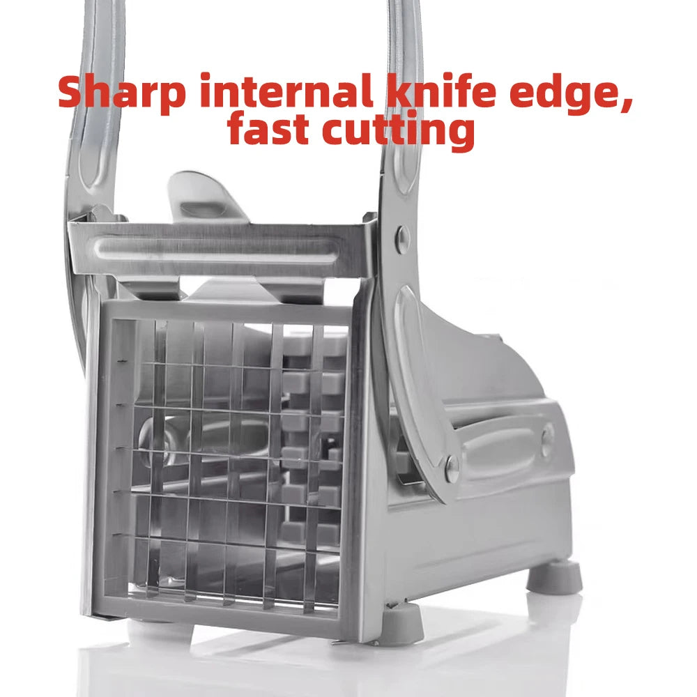 3-in-1 Manual French Fry Cutter: Potato, Veggie, & Fruit Slicer