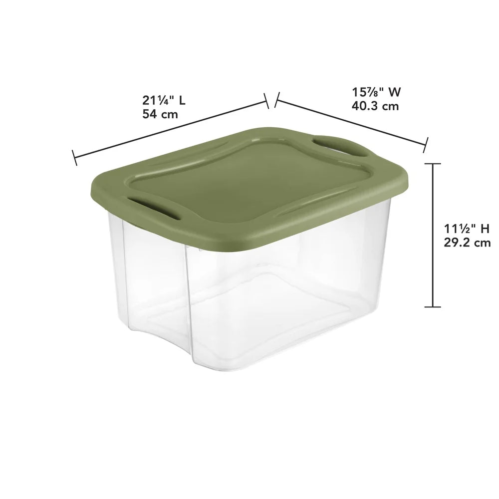 40 Quart Clear Storage Bin with Easy-Grip Handles