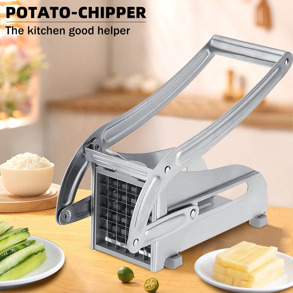 3-in-1 Manual French Fry Cutter: Potato, Veggie, & Fruit Slicer
