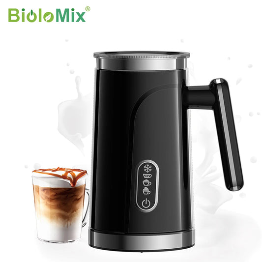 BioloMix 4-in-1 Electric Milk Frother for Hot & Cold Foam