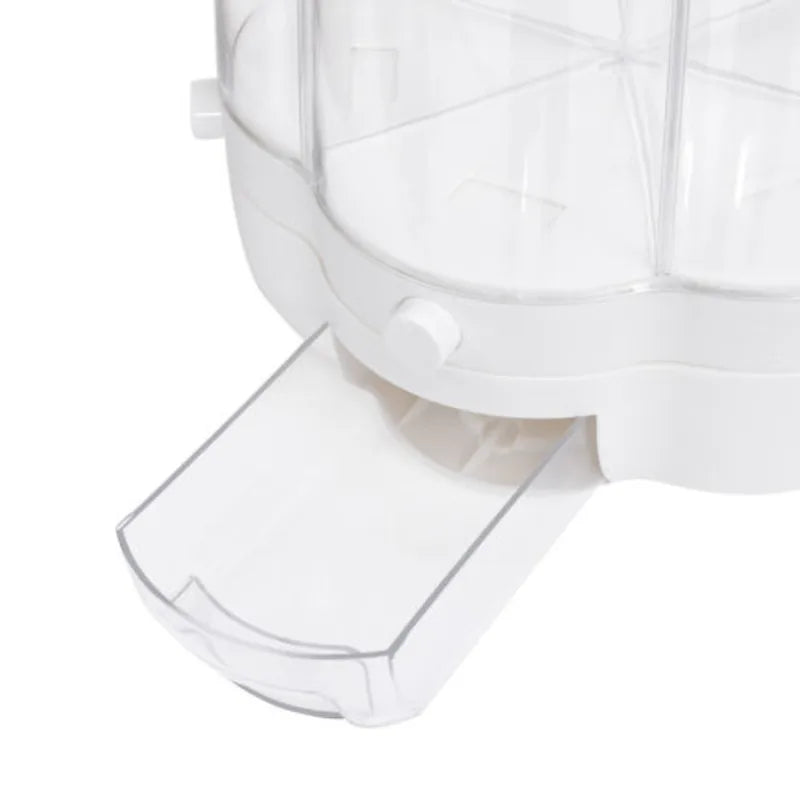 Rotating 6-Compartment Cereal Dispenser: 12.5kg Dry Food Storage