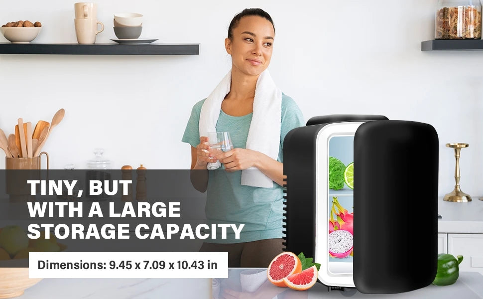 iPower Mini 4L/6 Tank Portable Small Refrigerator Refrigerator and Insulated Compact Refrigerator for Bedroom, Dormitory, Office