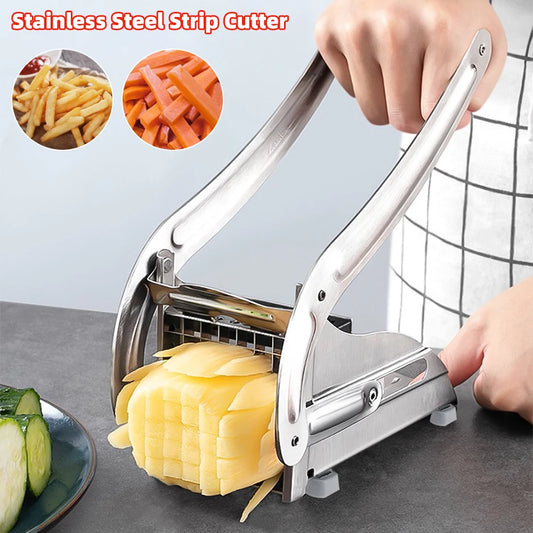 3-in-1 Manual French Fry Cutter: Potato, Veggie, & Fruit Slicer