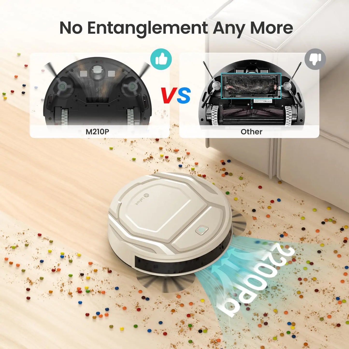 Lefant M210 Pro Smart Robot Vacuum with 2200Pa Power-Suction