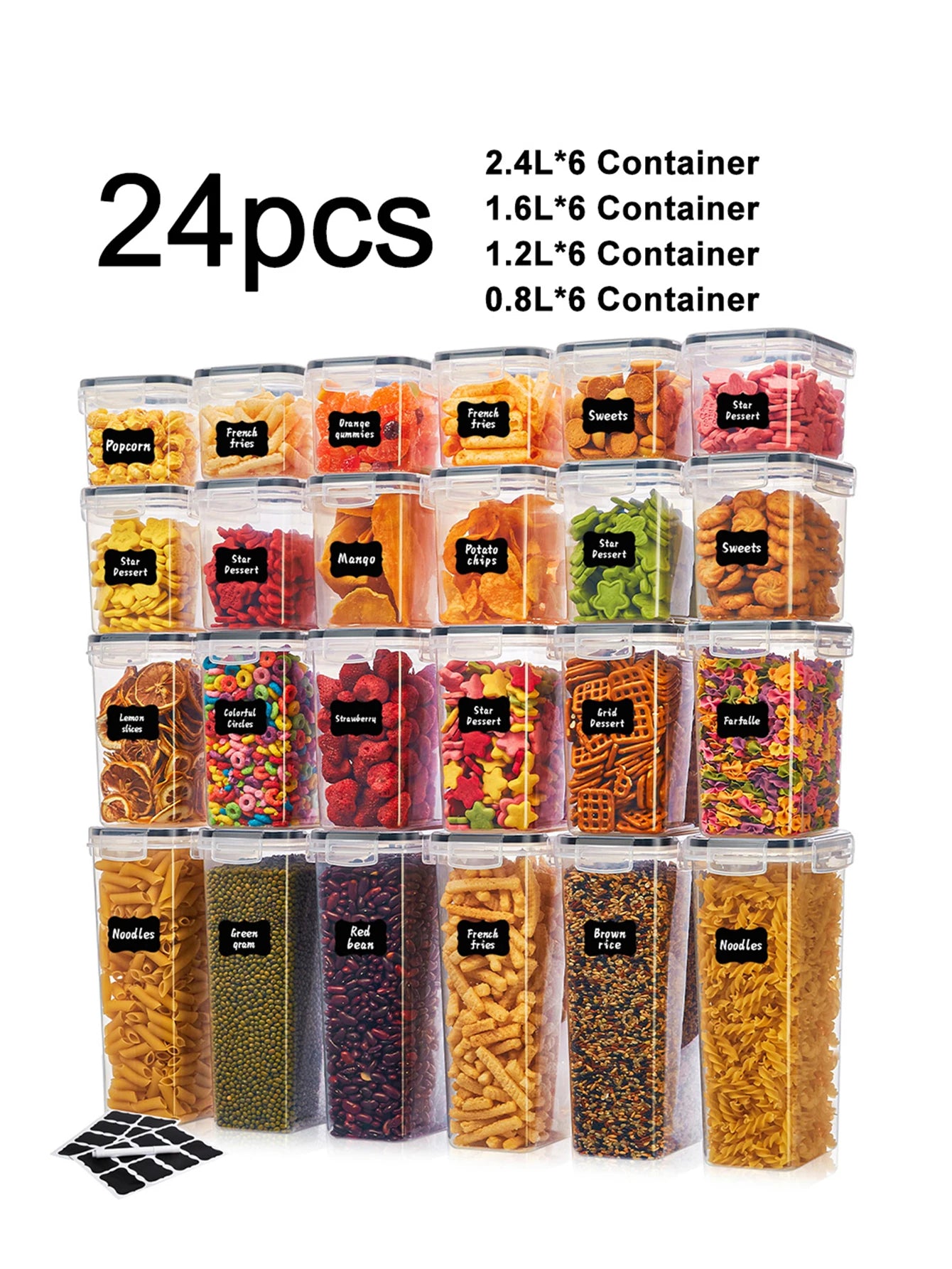 24-Piece Airtight Food Storage Set: Organize Your Pantry!