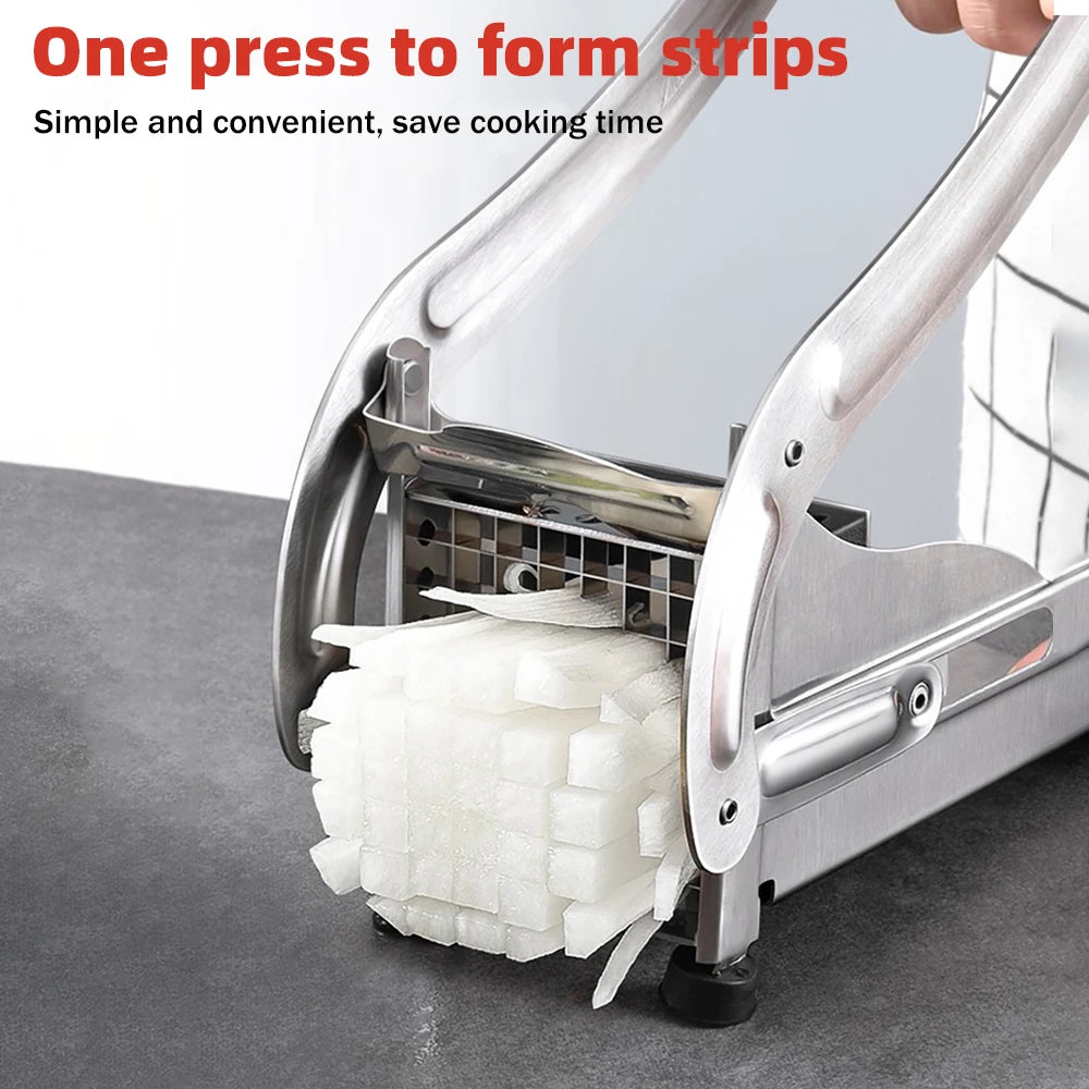 3-in-1 Manual French Fry Cutter: Potato, Veggie, & Fruit Slicer