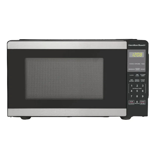 Compact 0.9 Cu. Ft. Microwave - 900W, 10 Power Levels, Child Safety Lock