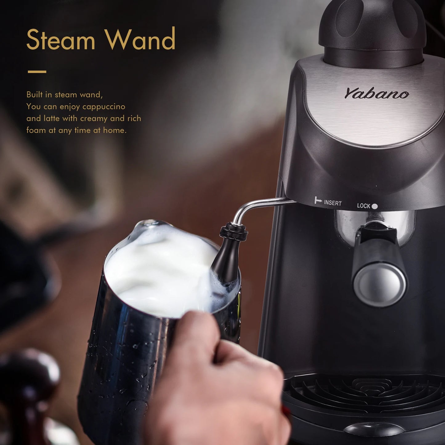3.5 Bar Espresso Machine: 4-Cup Cappuccino & Latte Maker with Milk Frother