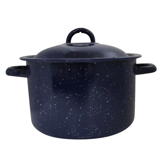 6Qt Enamel Stock Pot: Stylish & Durable Cooking Pot for Family Feasts