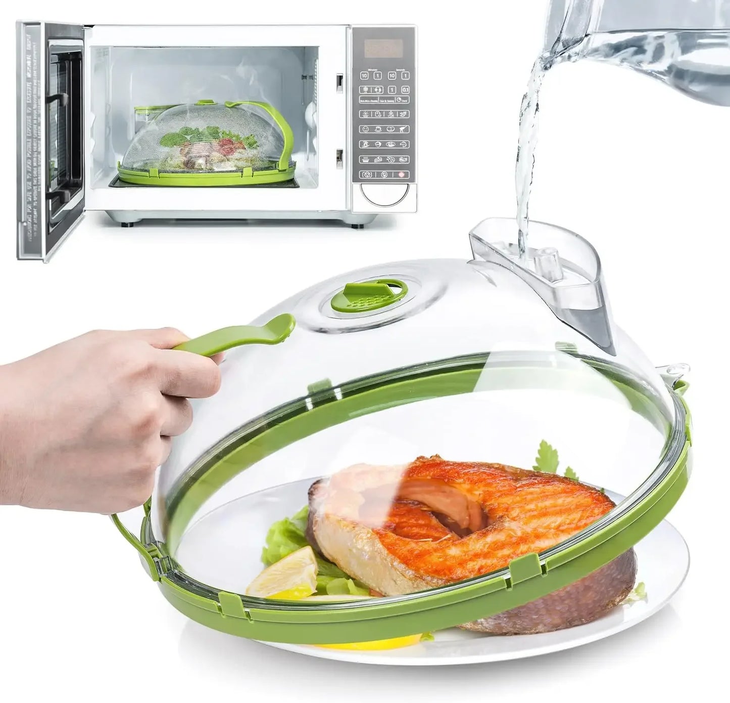 Microwave Food Cover with Handle: Steam & Keep Food Fresh!