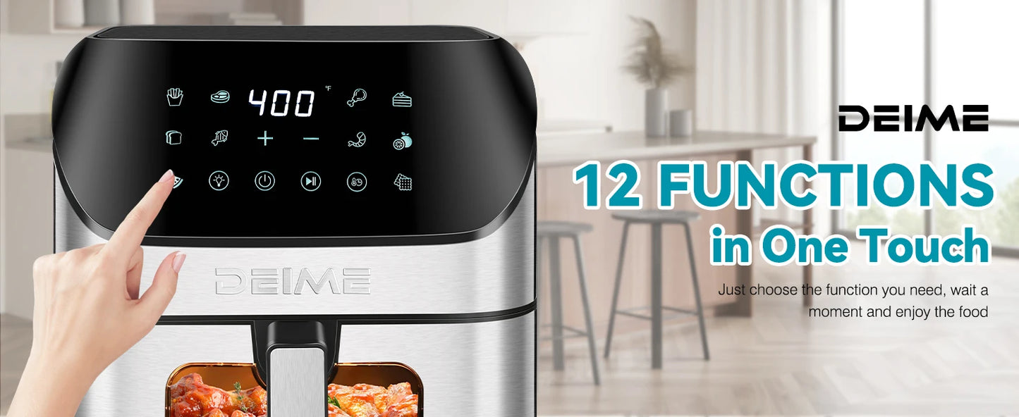 6.2QT Digital Air Fryer Oven: 10-in-1 Touchscreen Cooker