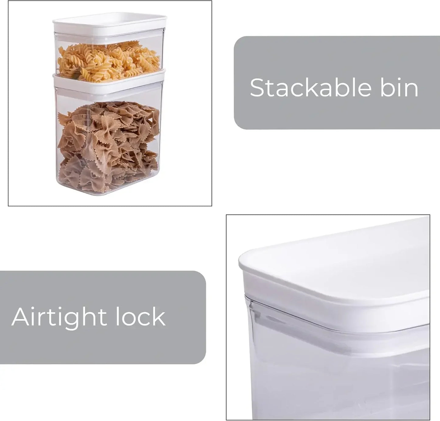 Airtight Food Storage Container - Stackable & Microwave Safe