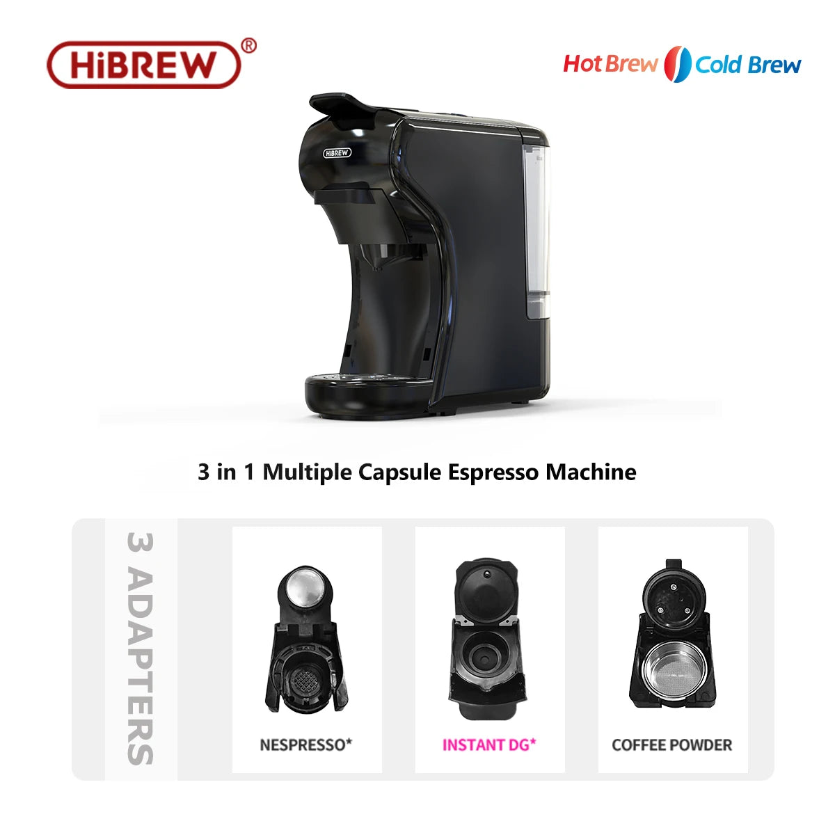 4-in-1 Espresso Machine: Hot, Cold, Capsule & Ground Coffee