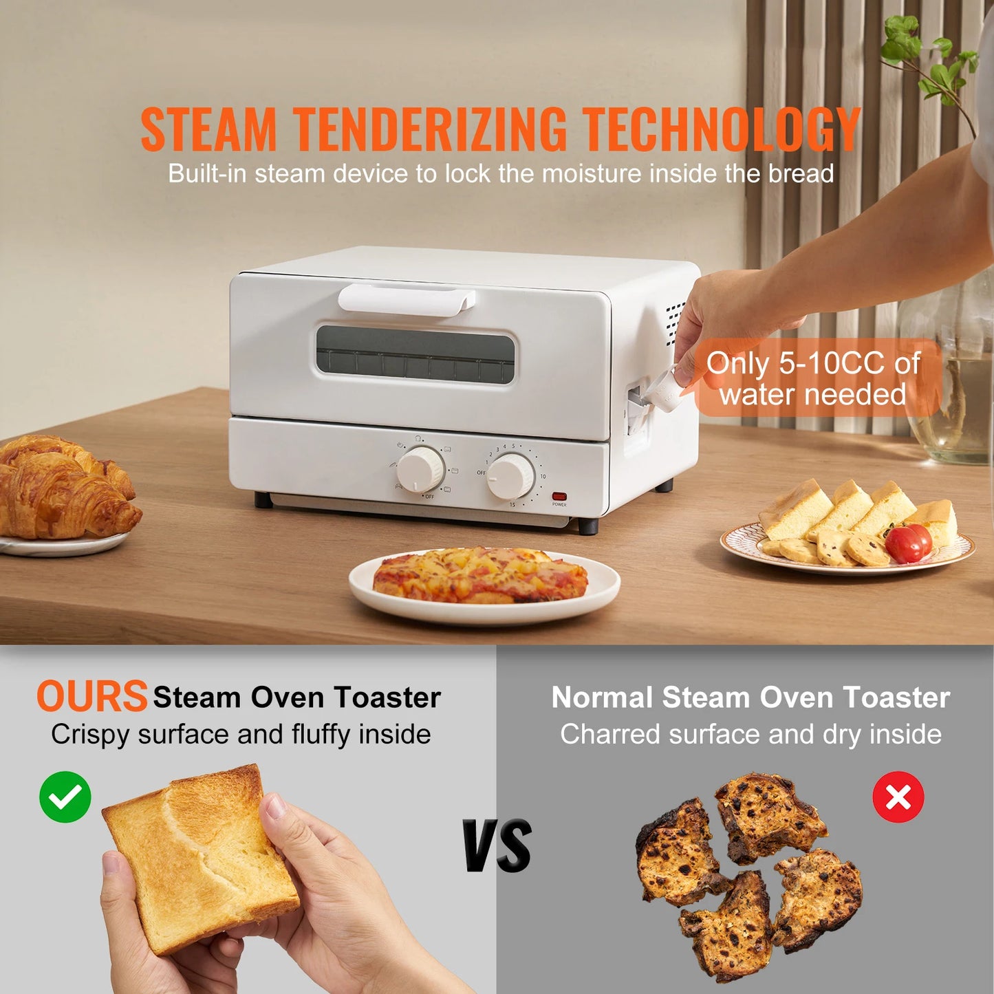 Crispy Delights: 5-in-1 Steam Oven Toaster