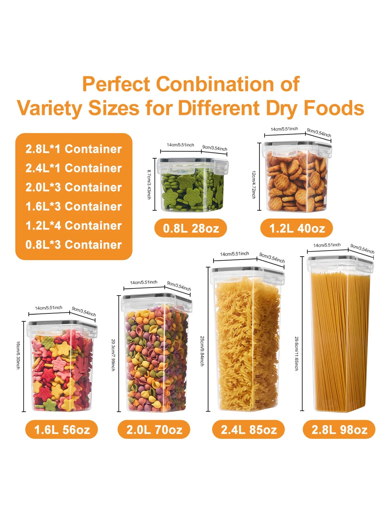15-Piece Stackable Food Storage Container Set with Labels