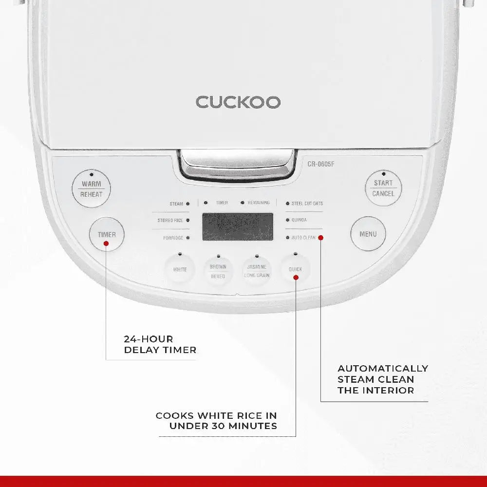 CUCKOO 6-Cup Micom Rice Cooker & Warmer (CR-0605F)