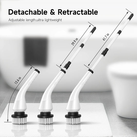 9-in-1 Electric Spin Cleaning Brush | Multifunctional Cordless Scrubber for Kitchen, Bathroom & Home