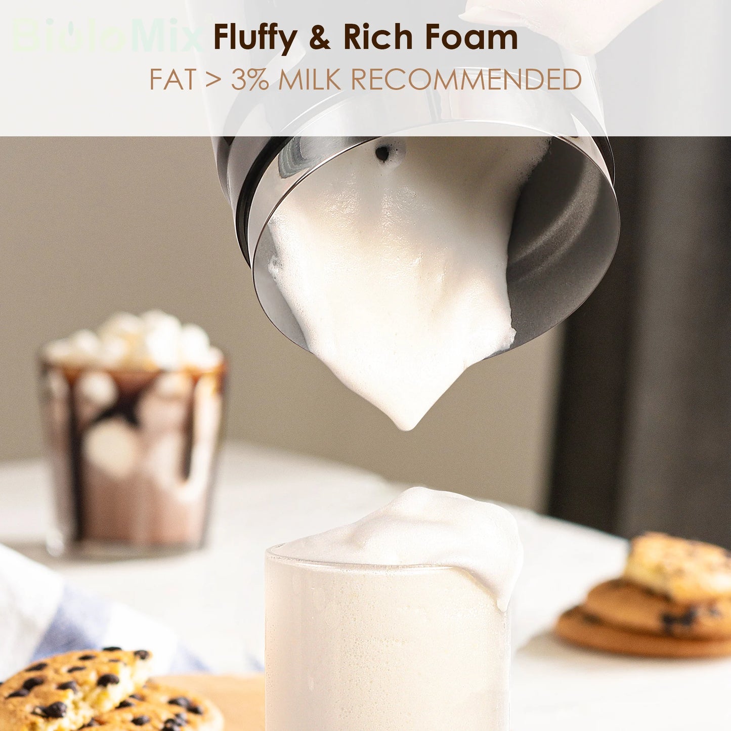5-in-1 Milk Frother: Create Perfect Lattes at Home