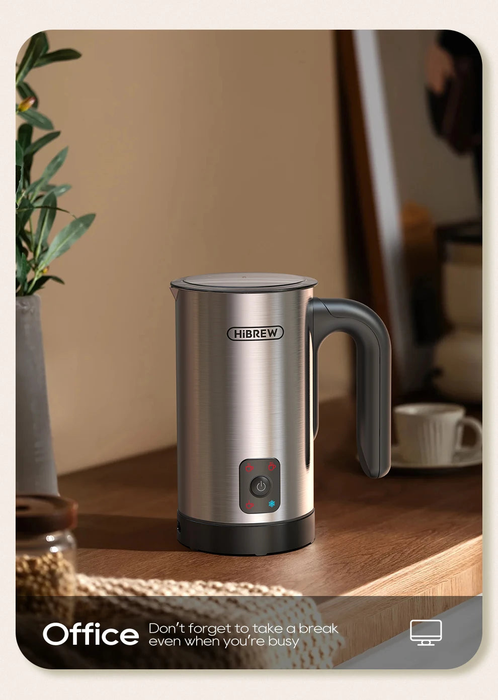 4-in-1 Automatic Milk Frother: Hot & Cold, Latte Perfection
