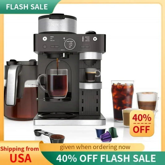 Ninja Espresso & Coffee Barista System (Grounds & Nespresso Compatible)