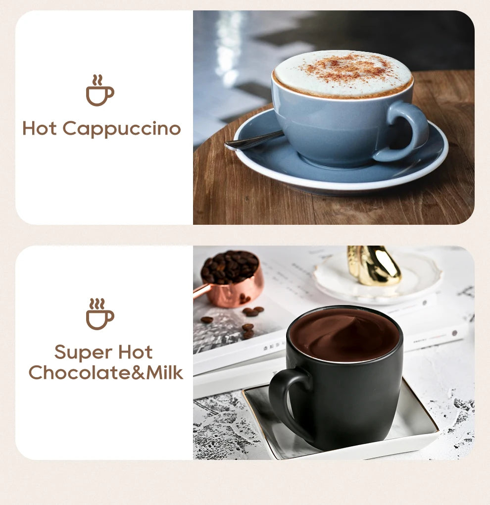 4-in-1 Automatic Milk Frother: Hot & Cold, Latte Perfection