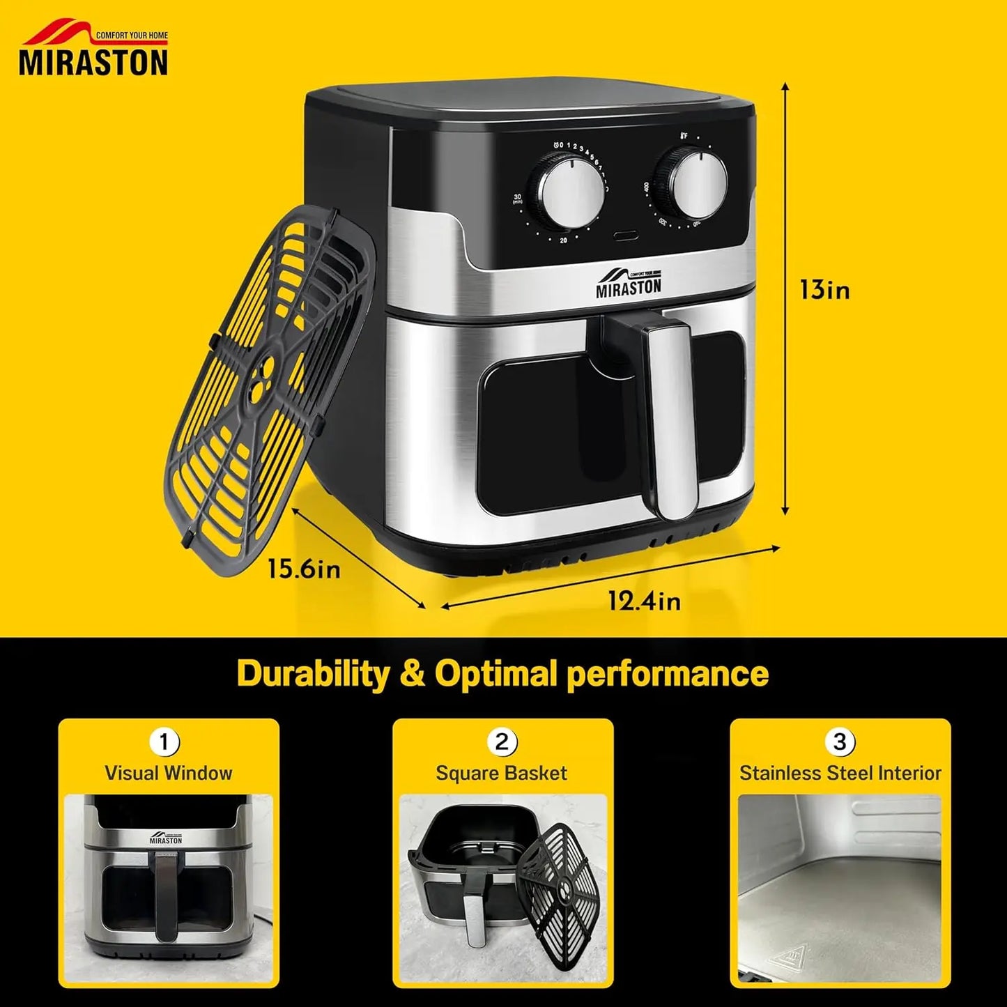 8.5QT Air Fryer: Family-Sized Crispy Meals in Minutes!