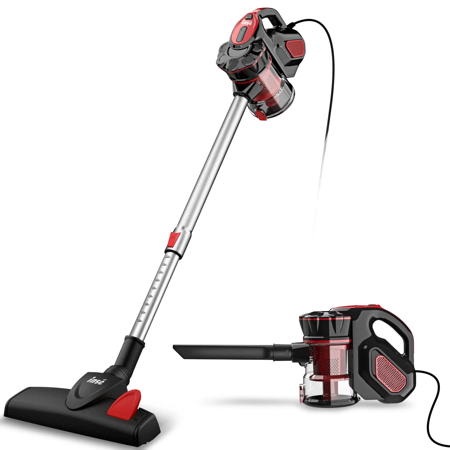 INSE I5 Lightweight Corded Stick Vacuum (18,000Pa Suction)