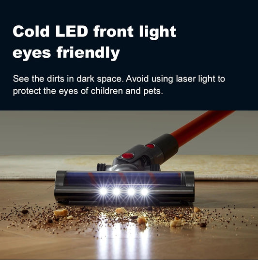 Smart Cordless Vacuum: 27000Pa Suction, LED Display, Auto Cleaning